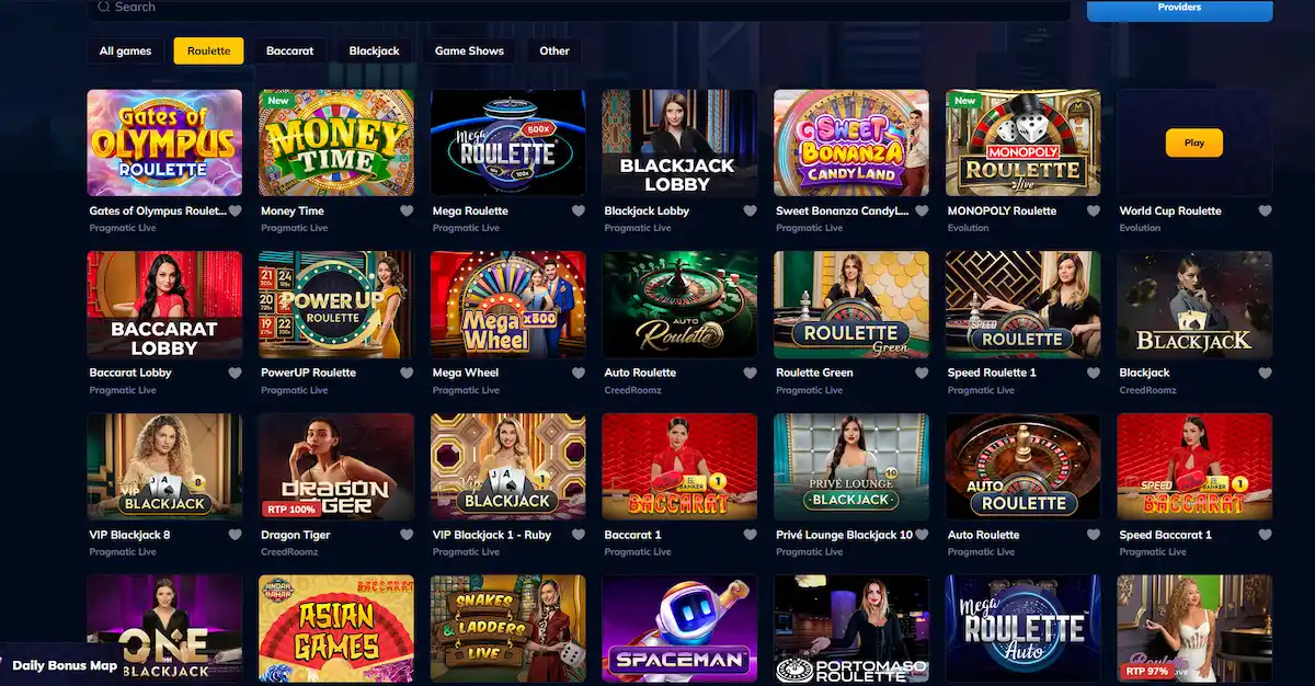Live-Roulette-Tisch im Rioace Live-Casino